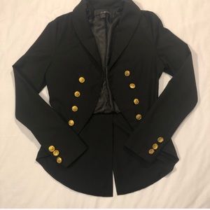 Black Military Style Jacket Sz S/P